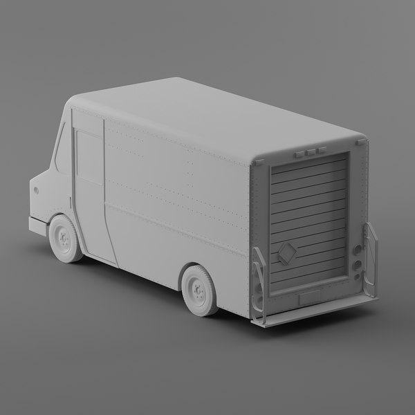 courier delivery truck purolator 3d model - Purolator Courier truck Morgan Olson van... by Leeift